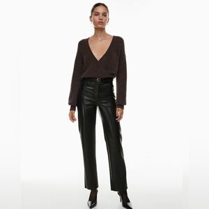 Wilfred THE MELINA Women’s Faux Vegan Leather Pants High Waist Slim Size 8‎